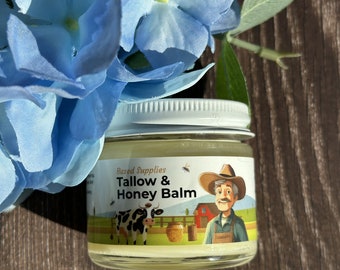 Crema per la pelle al sego puro, balsamo al sego di manzo e miele, crema per il viso al sego, lozione al sego, balsamo al sego, crema idratante al sego di manzo