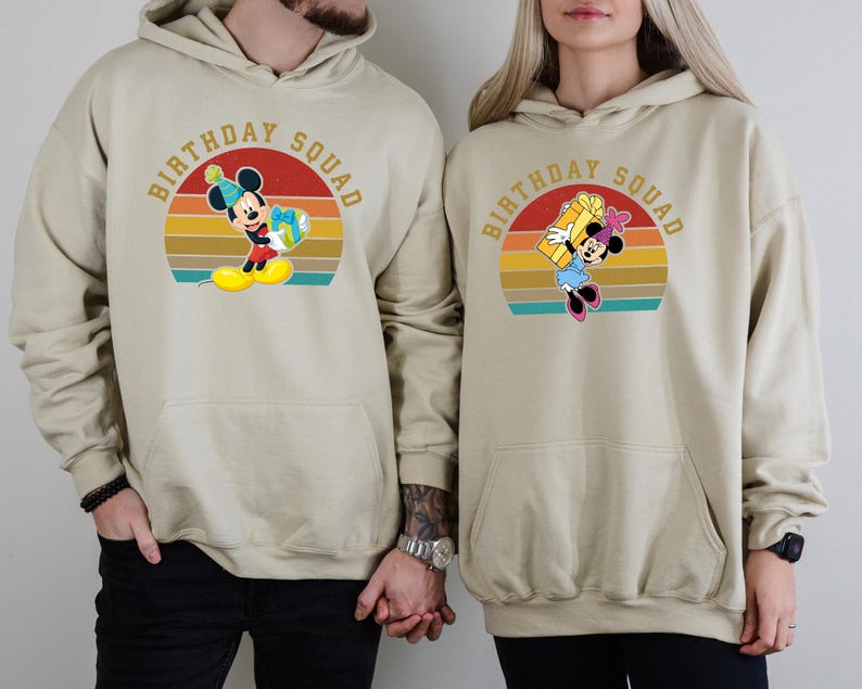 Disney Birthday the Happiest Place on Earth Sweatshirt, Disney