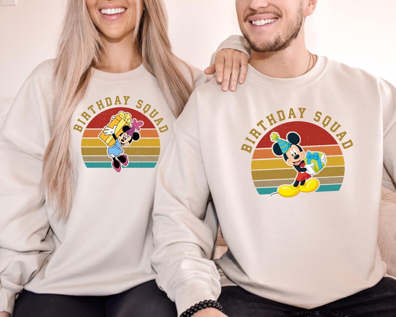 Disney Birthday the Happiest Place on Earth Sweatshirt, Disney