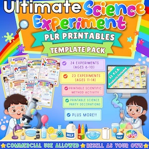 The Ultimate Science Experiment PLR Printables Template and Printables Pack
