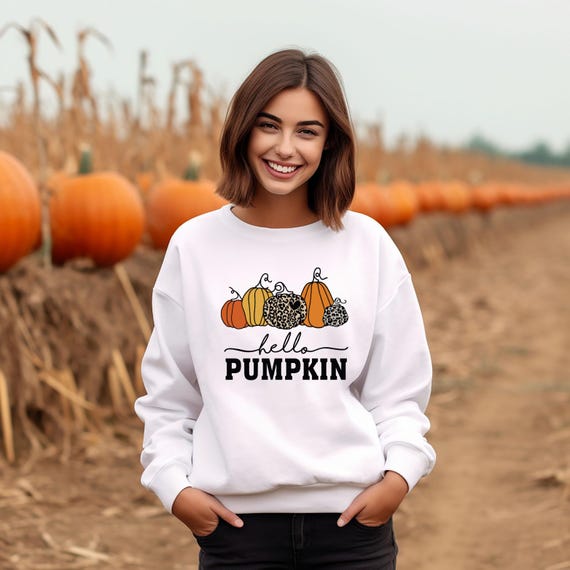 Hello Pumpkin Sweatshirt Cute Fall Sweatshirts for Women Thanksgiving Gift Halloween Sweatshirts for Women Fall Gifts Autumn Sweatshirt Etsy UK
