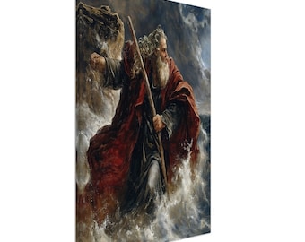 Moses parting the sea