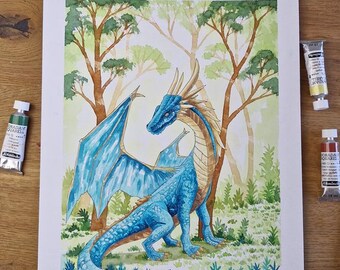 ORYGINALNY obraz JK.Arts: Brynwood, smok