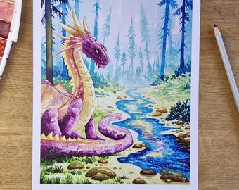 SD KUNSTDRUCK: Dornschleier der Drache 21 x 30 cm