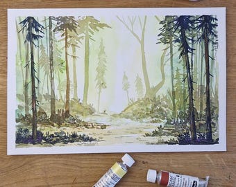 ORIGINAL JK.Arts Gemälde: Der verlorene Wald