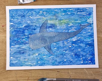 ORYGINALNY obraz JK.Arts: Rekin wielorybi