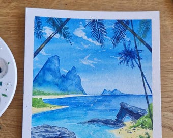 ORYGINAŁ: Carribean Vibes I - Malarstwo akwarelowe JK.Arts