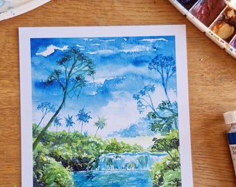 DRUK ARTYSTYCZNY SD: Wodospady leśne