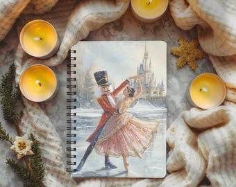 Caderno espiral com bailarinas do balé Quebra-Nozes | Caderno pautado