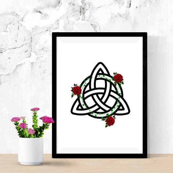 Celtic knot wall art, Celtic Knot Png, Celtic Home Decor, Triquetra PNG,Norse Mythology Art, Triquetra Png, Digital Download