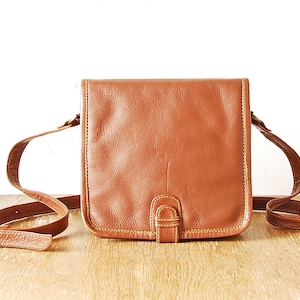 Crossbody Vintage Tasche Gebrauchte Ledertasche Langer Schulterriemen Tasche Unisex Ledertasche Cross Body Alltagstasche Beige Ledertasche