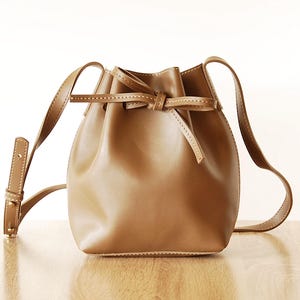 Bucket Leather Bag Shoulder Women Purse Brown Leather Bag Bucket Crossbody Bag Quality Leather Bag Cross Body Bucket Bag Medium Woman Bag