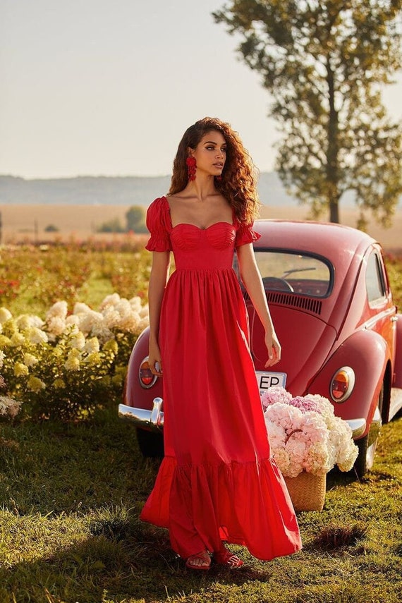 Long red dress Long red dress