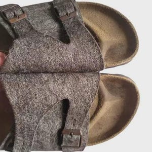 Birkenstock Zürich Felt Sandals EU 43 Gray Wool Felt Made in Germany Comfort Clogs Unisex Gorpcore Slides