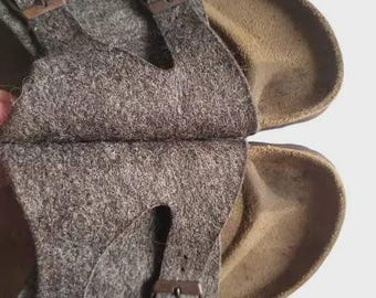 Birkenstock Zürich Felt Sandals EU 43 Gray Wool Felt Made in Germany Comfort Clogs Unisex Gorpcore Slides