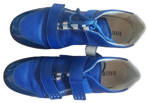 Dirk Bikkembergs, Dirk Bikkembergs Leather Sneakers Blue EU 43 | Sporty Designer Shoes