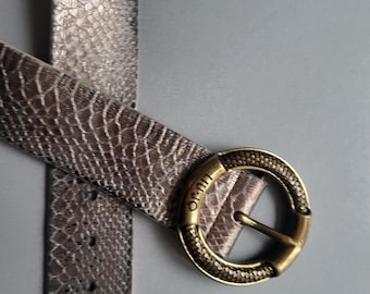 Luana Ferracuti Python Print Belt Leather Made in Italy Size  display picture 2