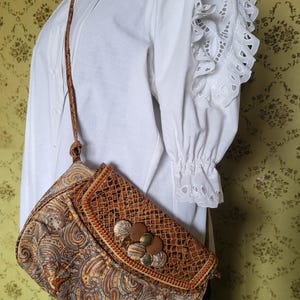 Vintage Silvano Biagini Python Leather Crossbody Bag - Made in Italy