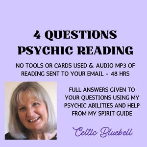 Schottische Kelten UK Psychic. 4 Fragen Psychic Reading, Vier Fragen Psychic Reading, 4 Fragen Lektüre, Vier Fragen Lektüre