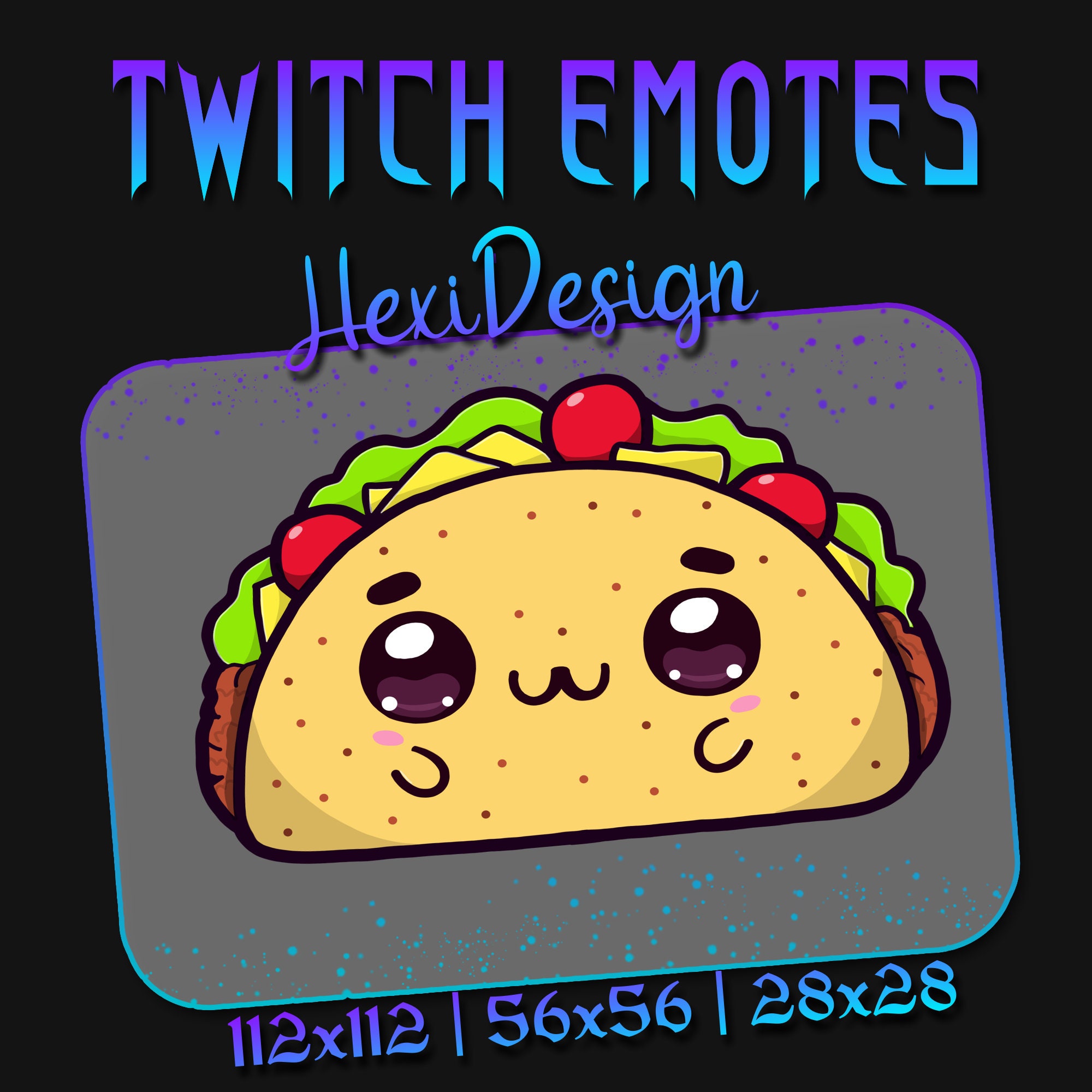 Twitch Chibi Taco Emote Blushing - Etsy