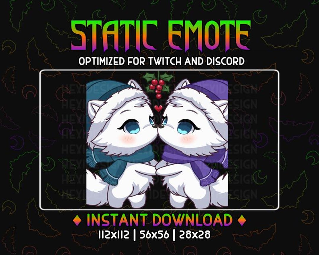 Twitch Emote Winter Kissing Foxes | for Streamers | Youtube Twitch ...