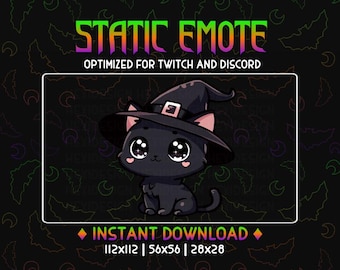魔女キティ Twitch エモート | 黒猫ちび（デジタルダウンロード）
