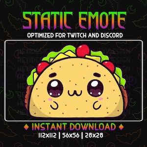 Twitch Chibi  Taco Emote Blushing
