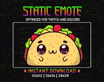 Emoticono de Twitch Chibi Taco sonrojado
