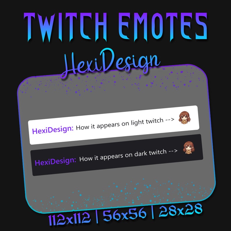 Brunette Chibi Girl Twitch Emote With Cookie (digital File) - Etsy