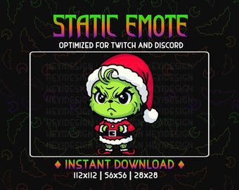 Emote de Twitch del Grinch: Arte de transmisión navideño furioso (descarga digital)