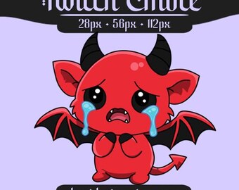 Grito de murciélago demonio rojo / Emotes de murciélago demonio lindos / Emotes de enojo, tristeza y entusiasmo / Emotes de transmisiones de Twitch y Discord