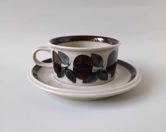 Arabia RUIJA - Tea Cup & Saucer - Hand Painted - Arabia Finland RUIJA - Ulla Procopé - 1975-1981