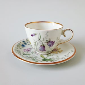Mocha Cup and Saucer - K&A Krautheim Selb Bavaria Wiesengrund und Bergeshöh'n - Krautheim Selb Bavaria Germany 1950s