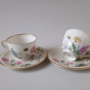 Cup and Saucer - Decor Scene M - K&A Krautheim Selb Bavaria Wiesengrund und Bergeshöh'n - Krautheim Selb Bavaria Germany 1950s