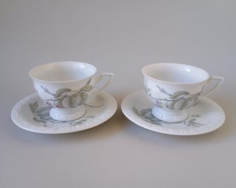Rosenthal Classic Rose Maria Blackberry Coffee Cup and Saucer Set