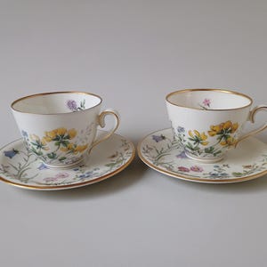 Cup and Saucer - Decor Scene K - K&A Krautheim Selb Bavaria Wiesengrund und Bergeshöh'n - Krautheim Selb Bavaria Germany 1950s