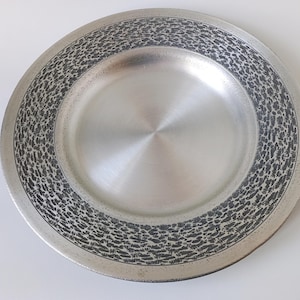 Mid-Century Modern Pewter Plate: Høyang Norway Scandinavian Decor