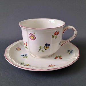 Villeroy & Boch Petite Fleur Breakfast Cup and Saucer - Luxembourg Vintage Floral