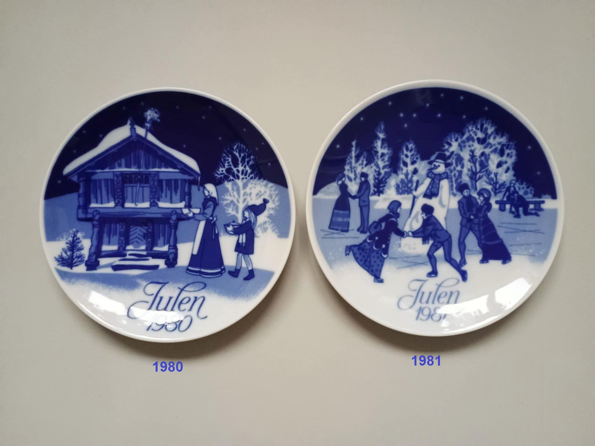 Vintage Porsgrund Norway Christmas Plate: Limited Edition 1970