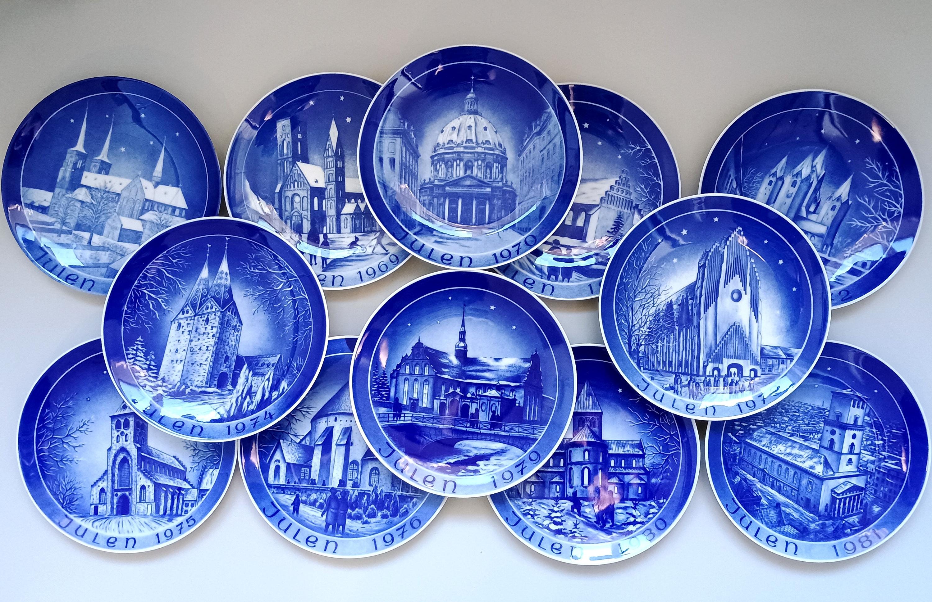 ク*ン様 希少　レアVilleroy&Boch ノスタルジックマーケット　クリス 1968-1981 Julen Kirke Platten - Germany Collector's Plates