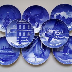 1930-1939 Bing & Grondahl Copenhagen Porcelain Christmas Plates - Denmark 1930s