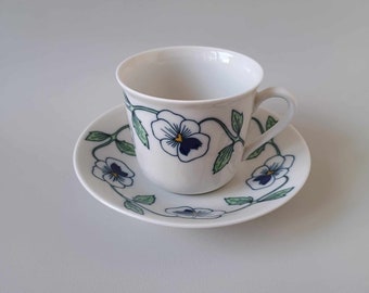 Rörstrand Sylvia Kaffekopp med Fat - Leuchovius Floral Design