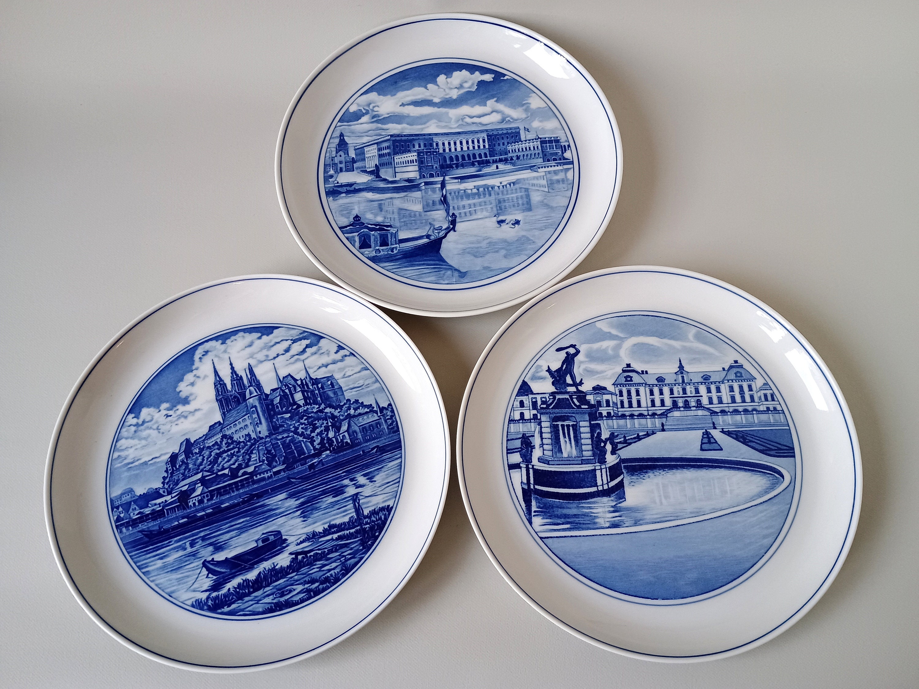 ・１９７１年・モーリッツブルグ城・クリスマスプレート・２５cm・Meissen・ 1976-1977-1978 MEISSEN Collectible Plates - Hand Painted