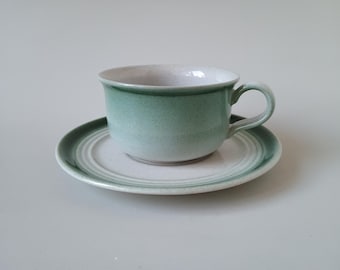 Vintage PARK Höganäs Tea Cup and Saucer: Swedish Keramik 1970s