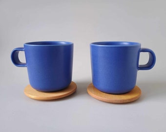 Höganäs Keramik - LOT de 2 Mugs / Tasses - Höganäs Keramik Suède années 1990