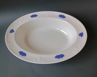 BLÅ BLOM Gustavsberg - Deep Serving Platter / Serving Bowl - Stamp 1970s - Old Gustavsberg Sweden In production 1911 - 1995