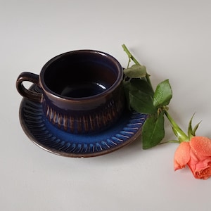 KOSMOS Gefle Sweden Tea Cup & Saucer by Berit Ternell – Vintage 1960s Scandinavian Design