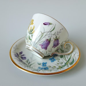 Mocha Cup and Saucer - K&A Krautheim Selb Bavaria Wiesengrund und Bergeshöh'n - Krautheim Selb Bavaria Germany 1950s