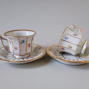 K&A Krautheim Selb Bavaria - Pair of Mocha Espresso Cups and Saucers - Krautheim Selb Bavaria Germany 1922-1945s