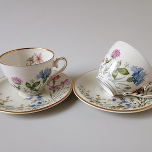 Cup and Saucer - Decor Scene L - K&A Krautheim Selb Bavaria Wiesengrund und Bergeshöh'n - Krautheim Selb Bavaria Germany 1950s